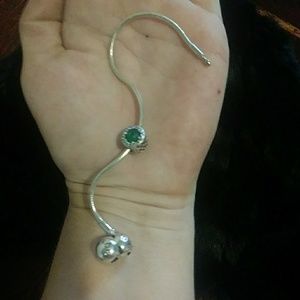 Pandora bracelet with pandora radient heart charm,